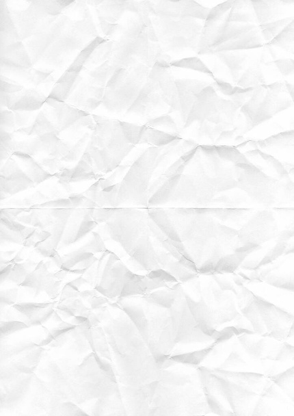 White Crumpled Paper Textures Hintergrund - Foto, Bild