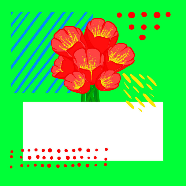 Dekoratív virágkeret. Vektor virág háttér a design. Díszítés üdvözlőlap és web banner. - Vektor, kép