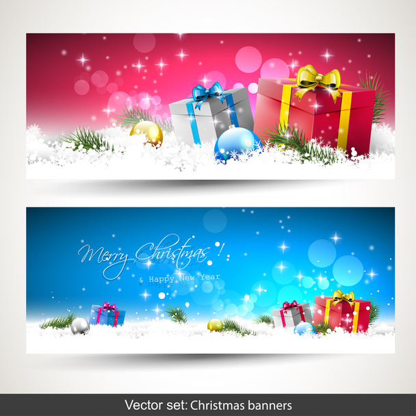 Christmas banners - Vector, imagen