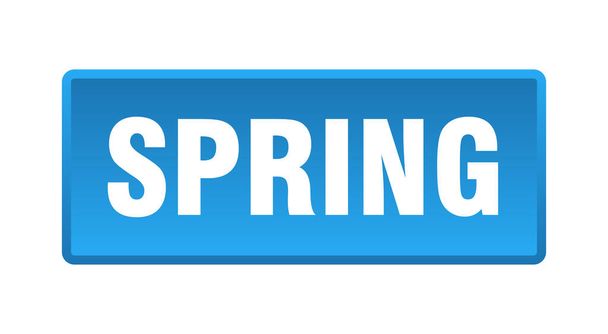 spring button. spring square blue push button - Vektör, Görsel