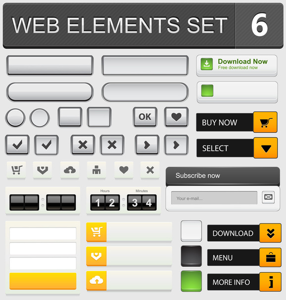 Web design elements set - Вектор,изображение