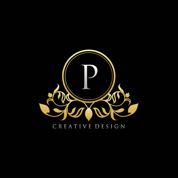 Luxus Boutique P Letter Logo - Vektor, Bild