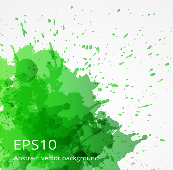 background with a big green splash. - Wektor, obraz