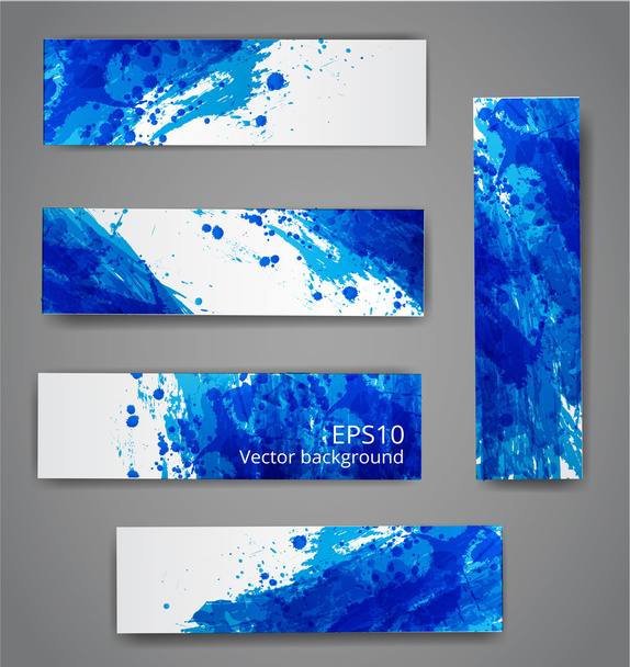 Grunge blue banners - Vecteur, image