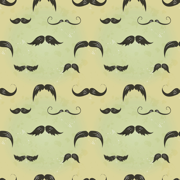 Vintage seamless texture with moustaches. - Вектор, зображення