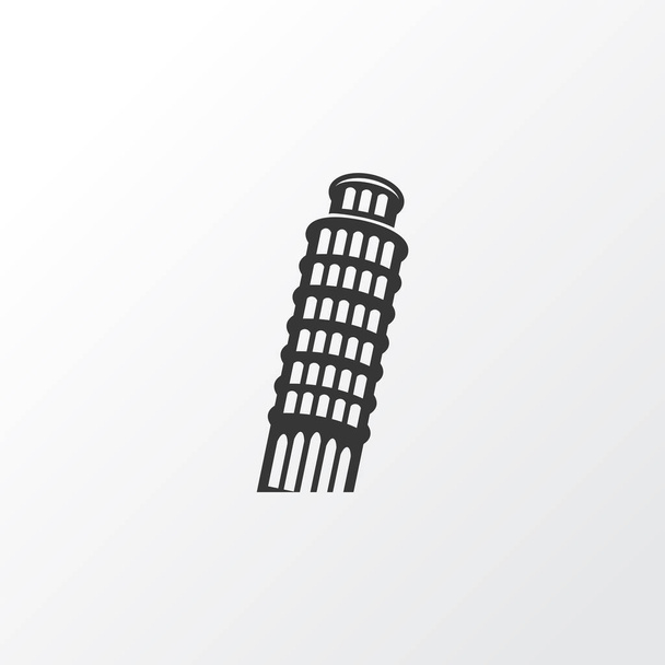 Pisa icon symbol. Premium quality isolated leaning tower element in trendy style. - Vector, Image