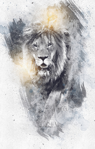 lion art illustration dessin grunge vintage
 - Photo, image