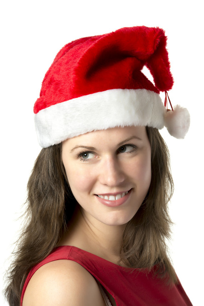 Portrait Smiling Santa Woman - Fotoğraf, Görsel