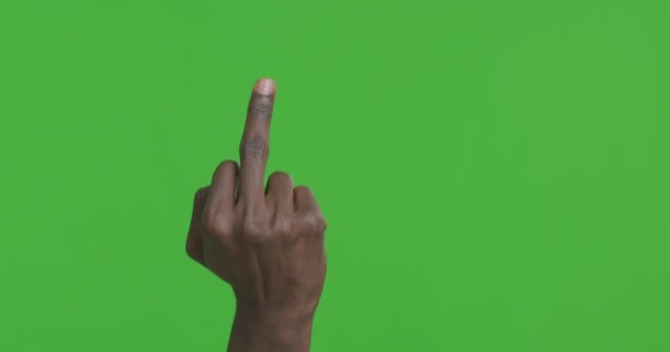 Man steekt middelvinger op als symbool van belediging - Video