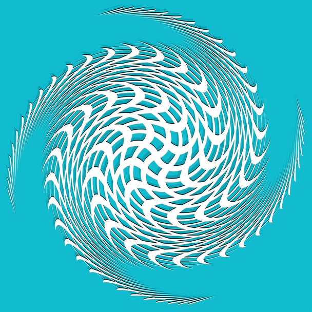 hélice blanca, espiral, rizado y forma rizada. espiral, giro, remolino ilustración. twine elemento de diseño sobre un solo color, fondo monocromo, telón de fondo. hélice, voluta
 - Vector, imagen
