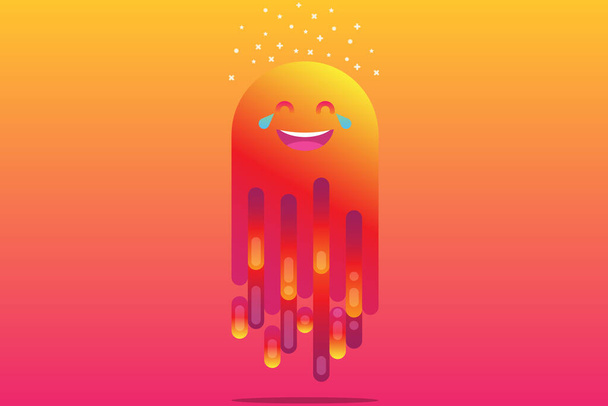 Ładny szlamu Emoji projekt ilustrator - Wektor, obraz