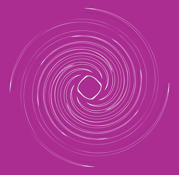 weiße spiralförmige, spiralförmige, lockige Form. Spirale, Wirbel, Wirbel Illustration. Zwirn Design-Element über einfarbigen, monochromen Hintergrund, Hintergrund. Spirale, Spirale - Vektor, Bild