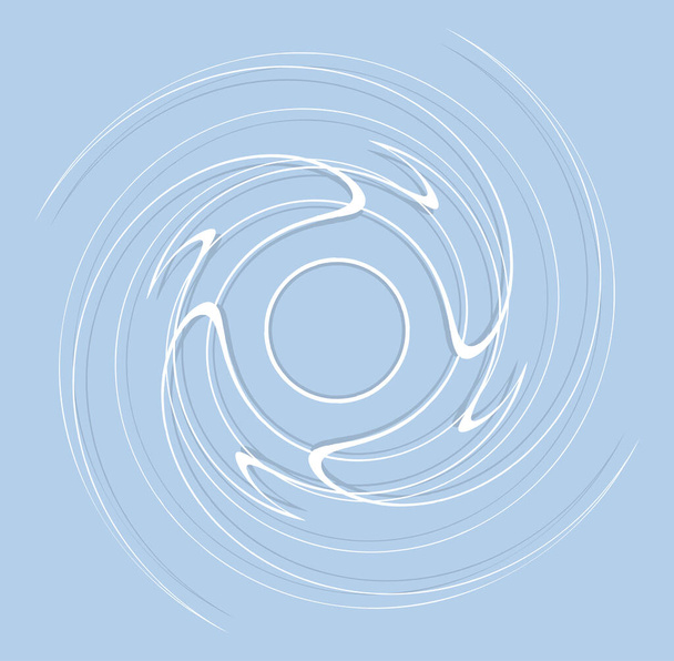 白いらせん状で螺旋状で丸く丸い形です。らせん状で渦巻き状のイラスト。単色モノクロ背景背景の上に2つのデザイン要素があります。ヘリックスボリュート - ベクター画像