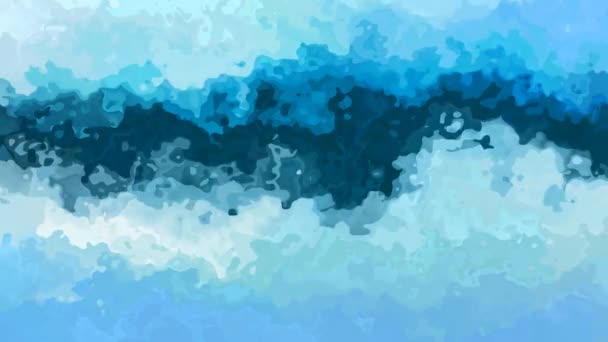 astratto animato scintillante sfondo colorato full HD video loop senza soluzione di continuità - acquerello splotch effetto liquido - colore freddo gelido gradiente blu
 - Filmati, video