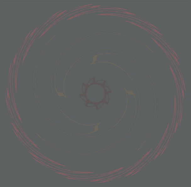 anillo concéntrico colorido, multicolor y monocromo cíclico, ciclo. espiral girada, vórtice, verticilo. abstracto circular, forma de bucle radial, elemento sobre fondo de color, fondo
 - Vector, imagen