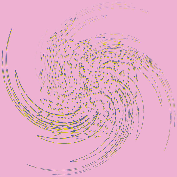trikolórový kudrnatý, cívkový, točivý volutový tvar. motouzy vír rotující v soustředné, radiální, vyzařující a kruhové, kroužící módy - Vektor, obrázek
