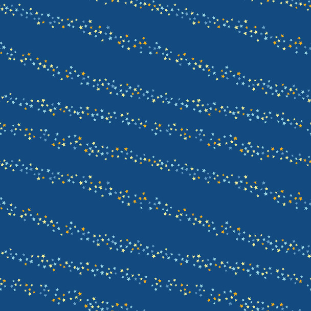 paski gwiazd płynny wzór wektora na klasycznym niebieskim tle - Wektor, obraz