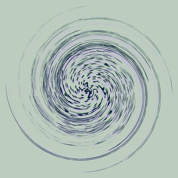 tricolor krullend, spoel, gyratie voluut vorm. binnendraaiende draaikolk in concentrische, radiale, stralende en ronde cirkelvormige mode - Vector, afbeelding