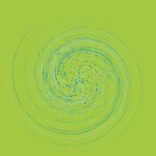 三色の巻き線コイル回転の形。同心円状放射状円状に回転する双子の渦は - ベクター画像