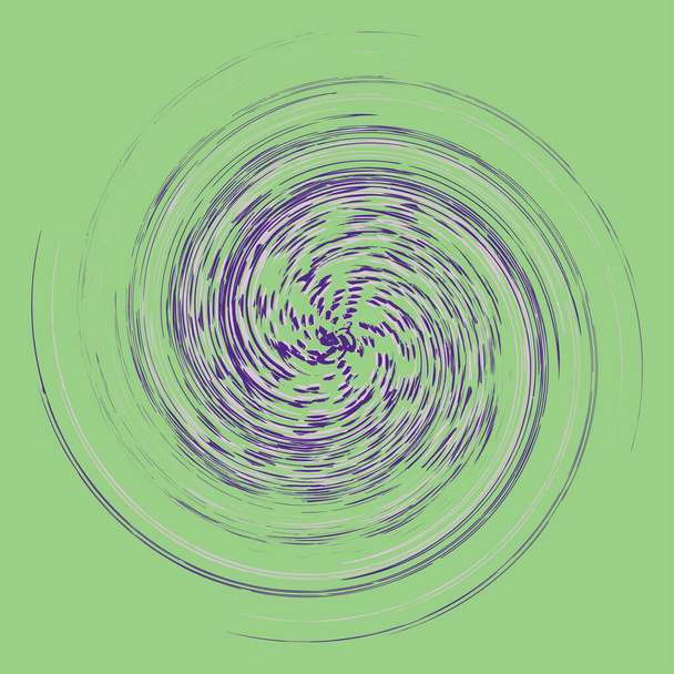 tricolor curly, coil, gyration volute shape. twine vortex rotating in concentric, radial, radiating and circular, circling fashion - Vector, Image