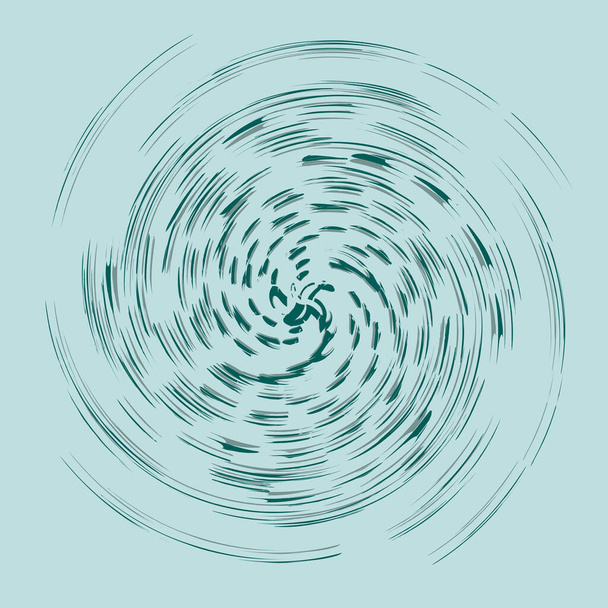 monochrome cyclische, cyclische concentrische ringen. draaiende spiraal, draaikolk, draaikolk. abstracte ronde, radiale lus vorm, element - Vector, afbeelding