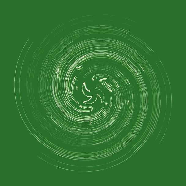 monochromatyczne pierścienie cykliczne, rowerowe pierścienie koncentryczne. obrotowa spirala, wir, wir. abstrakcyjny okrągły, promieniowy kształt pętli, element - Wektor, obraz