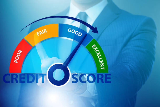 Businessman in credit score concept - Photo, Image