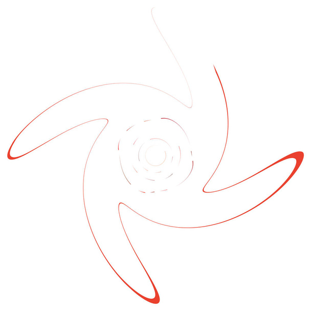 monochrome cyclische, cyclische concentrische ringen. draaiende spiraal, draaikolk, draaikolk. abstracte ronde, radiale lus vorm, element - Vector, afbeelding