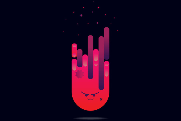 Lenyűgöző tűz Emoji Artwork Design Illusztrátor  - Vektor, kép