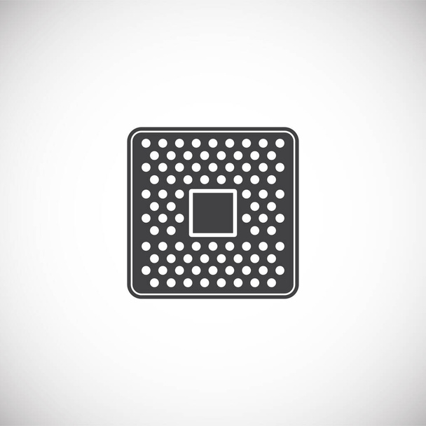 Ikona související s čipem procesoru na pozadí pro grafický a webový design. Creative illustration concept symbol pro web nebo mobilní aplikaci. - Vektor, obrázek