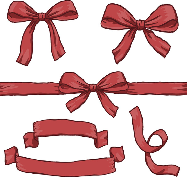 Red Ribbon Banner - Vector, Image