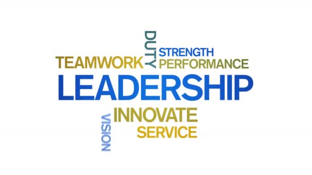 4k Leadership Animated Tag Word Cloud,Text Design Animation Typography. - Footage, Video