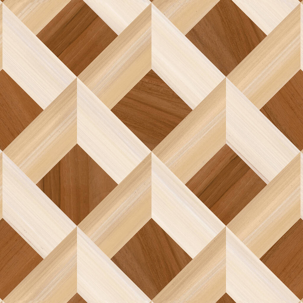 abstract home decorative wooden wall and floor design background, 3D shape wooden background - Photo, Image