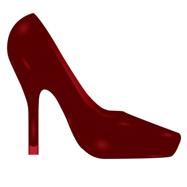red shoes on white background - Vektor, kép
