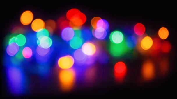 Blur lights object of colorful LED lamps. - Photo, Image
