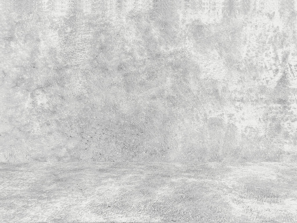 Грязный белый фон из натурального цемента или камня старой текстуры в виде стены с ретро-узором. Концептуальный настенный баннер, гранж, материал или конструкция. - Фото, изображение