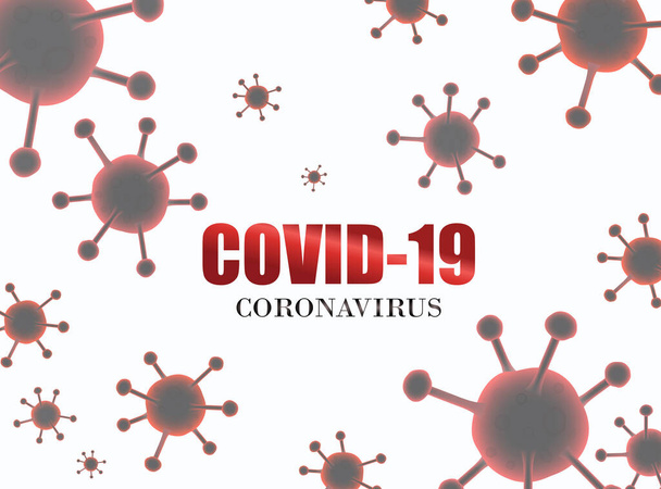 COVID-19 na bílém pozadí. Nový oficiální název pro Coronavirus s názvem COVID-19 - Vektor, obrázek