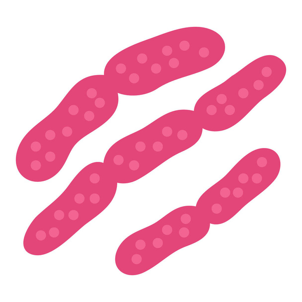 икона бактерий биотических клеток с современным цветом иконки плоского стиля или красочным вектором
 - Вектор,изображение