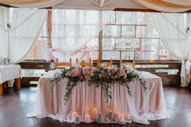 Table, setting, event, party, wedding, reception, beach. - Fotoğraf, Görsel