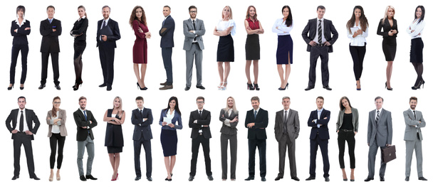 pessoas de negócios bem sucedidos isolados em fundo branco - Foto, Imagem