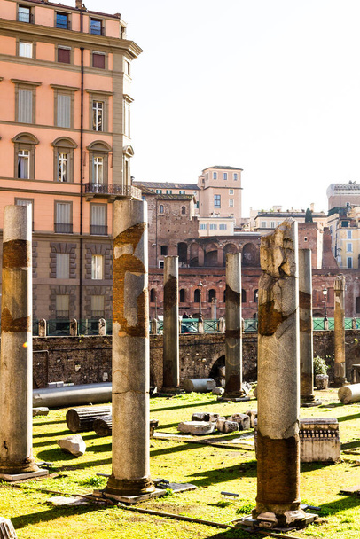 Rome. Trajan's forum (Foro di Traiano) - an open-air archaeological Museum - Zdjęcie, obraz