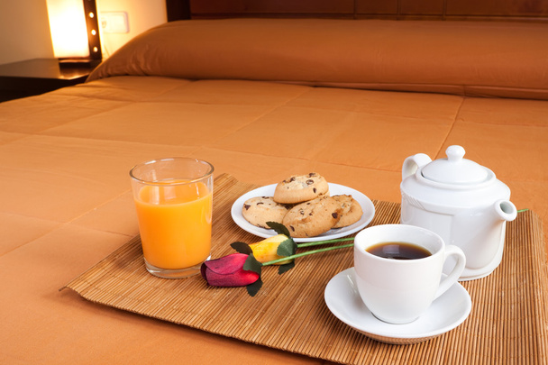 Breakfast in the bedroom - Photo, Image