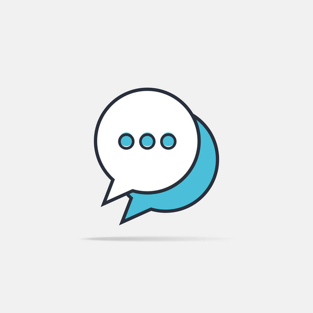 Typing in a chat bubble icon, comment sign symbol - Vector, Image