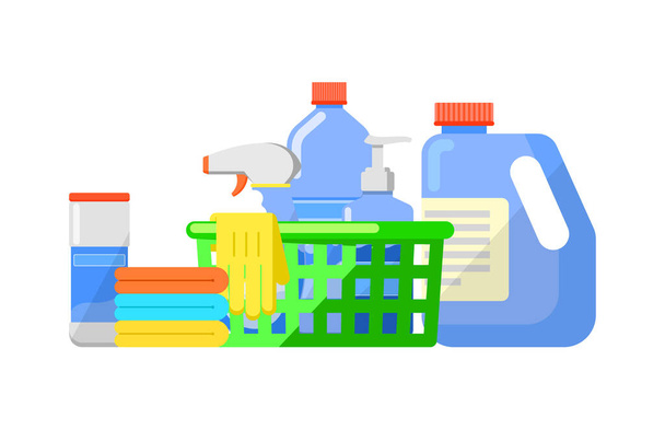 Chemical cleaning products isolated vector icon - Vector, Image