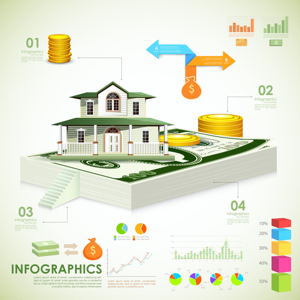 Infografía inmobiliaria
 - Vector, Imagen