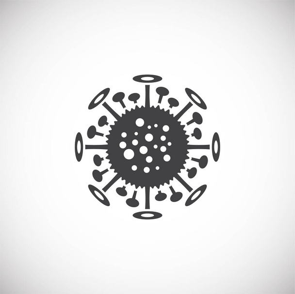 Icono relacionado con Coronavirus en segundo plano para diseño gráfico y web. Símbolo de concepto de ilustración creativa para web o aplicación móvil
. - Vector, imagen