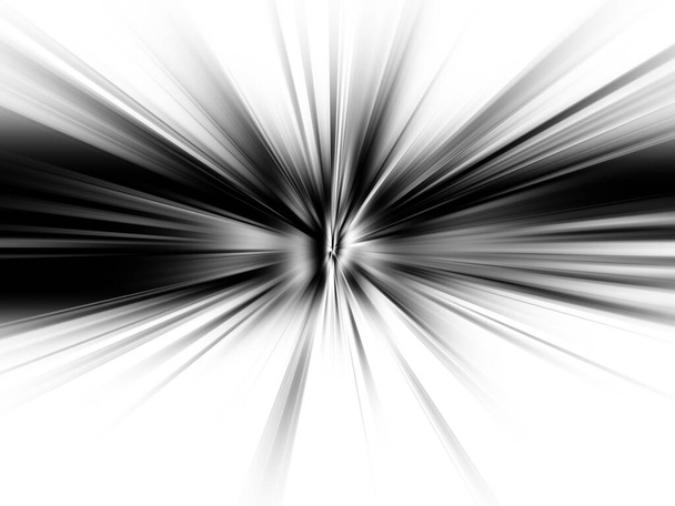       Abstrakte monochrome Sternlinie Licht Illustration Hintergrund. Schwarz Weiß Abstrakt Zoom Bewegungshintergrund.                               - Foto, Bild