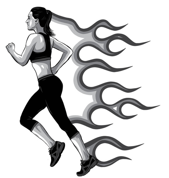 Silhouette athlete running isolated icon Vector Image