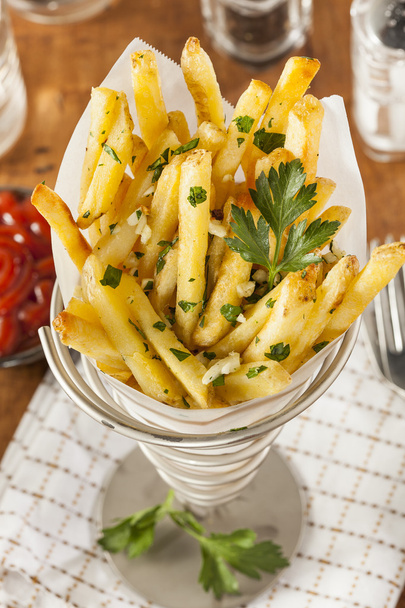Garlic and Parsley French Fries - Photo, image