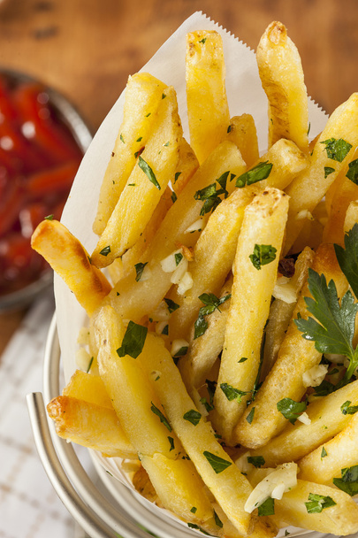 Garlic and Parsley French Fries - Valokuva, kuva